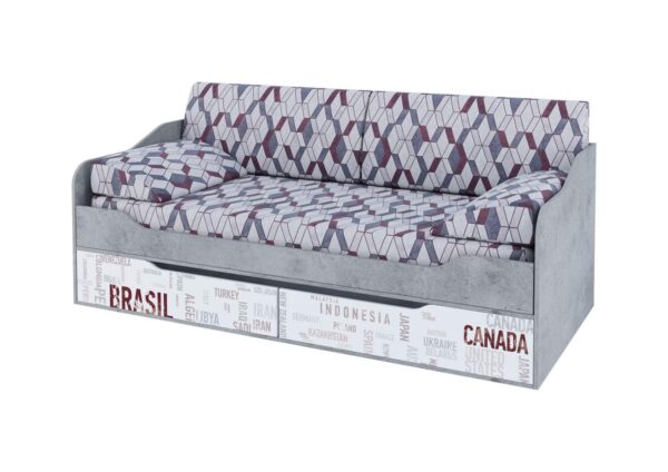 МС "Грей" Кровать-диван с ящиками
