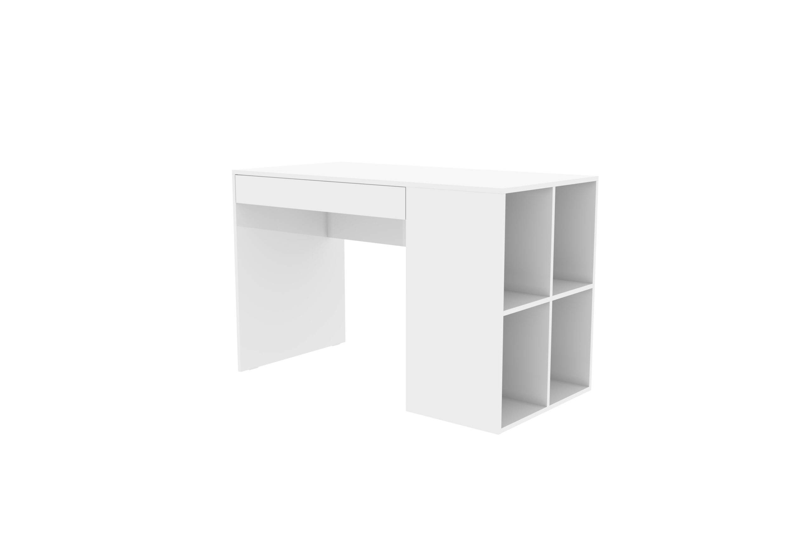 Белый компьютерный стол угловой КС-2 Сокол белый глянец